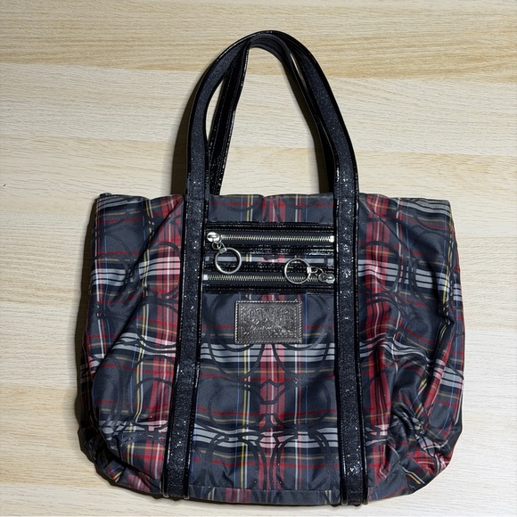 Coach Handbags - Coach Plaid Totebag Multicolor Pre Owned